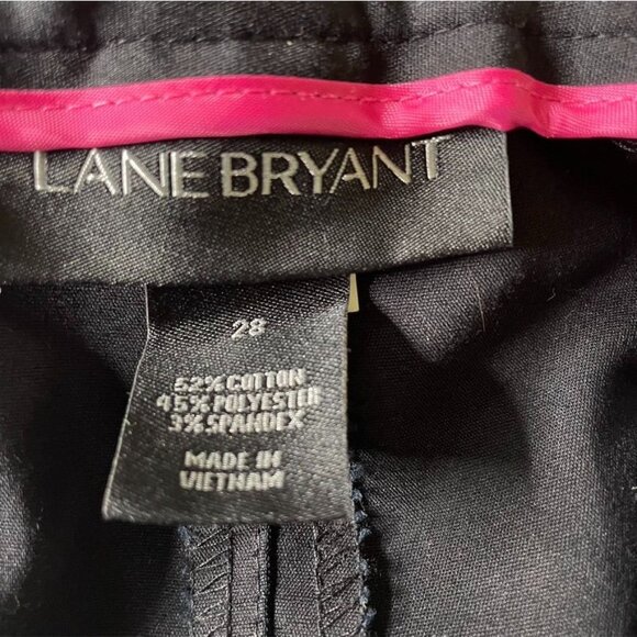 Lane Bryant Womens Black Cropped Stretch Pants Plus Size 28 u - Picture 5 of 11